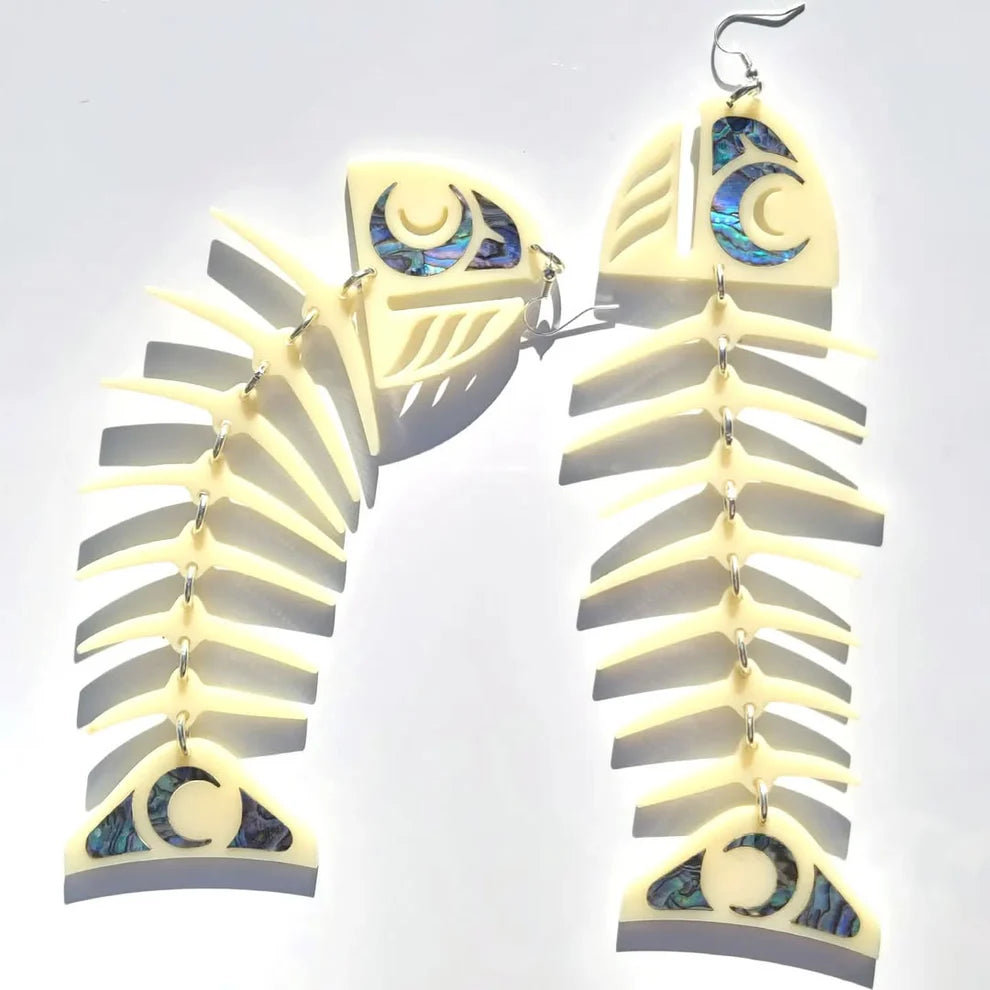 Large Salmon Earrings by Copper Canoe Woman